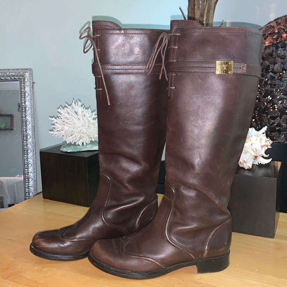 Authentic Louis Vuitton Leather Riding Boots